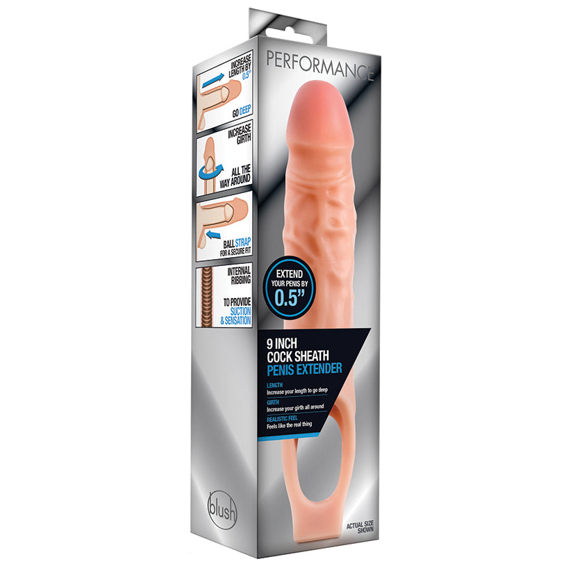 Performance Sheath Penis Extender-Vanilla 9"