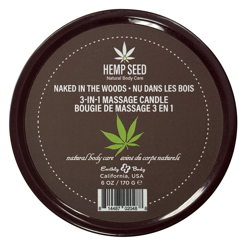 Earthly Body 3-in-1 Massage Candle-Naked In The Woods 6oz