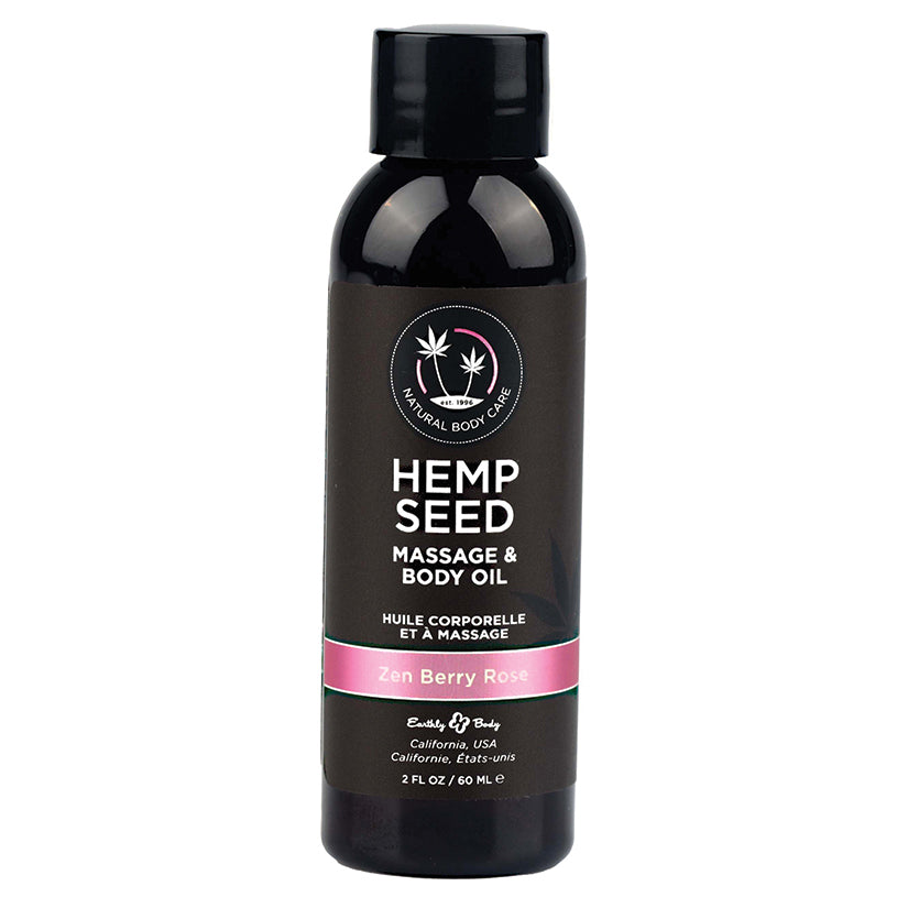 Earthly Body Massage & Body Oil-Zen Berry Rose- 2oz