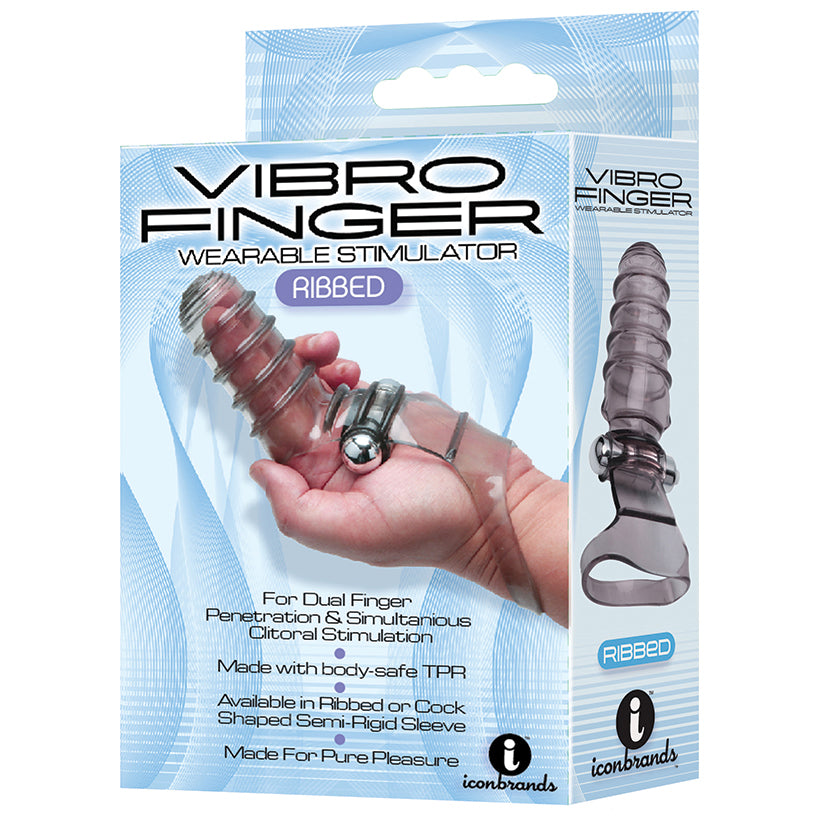 The 9's VibroFinger Massager-Grey