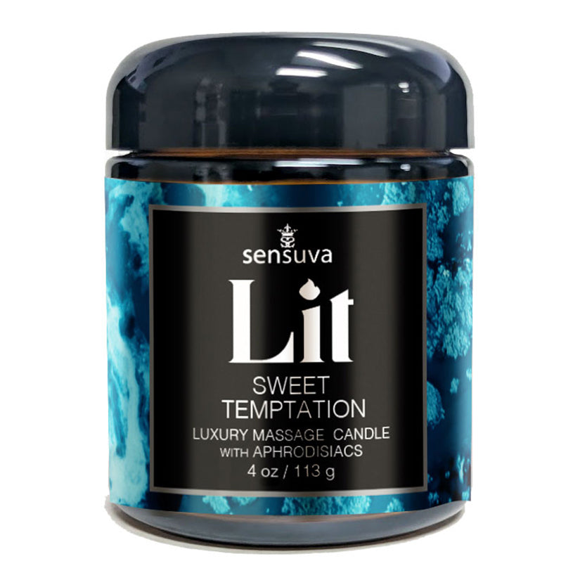 Sensuva Lit Luxury Massage Candle-Sweet Temptation 4oz
