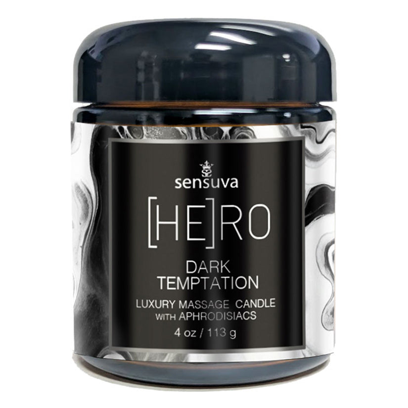 Sensuva Lit Luxury Massage Candle-Dark Temptation 4oz