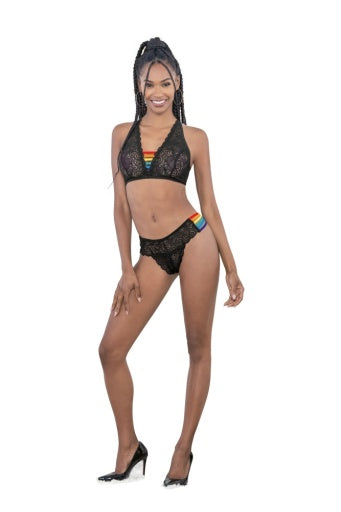 *72183-PRIDE TOP W/BLACK LACE