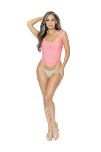 *73268-MESH CORSET TOP