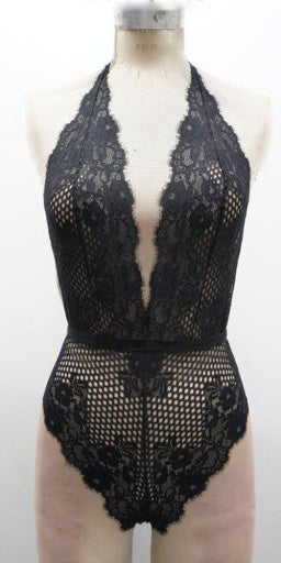 37492 HALTER DEEP FRONT TEDDY