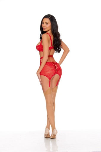 75211 SCARLET 3PC LACE-UP SET